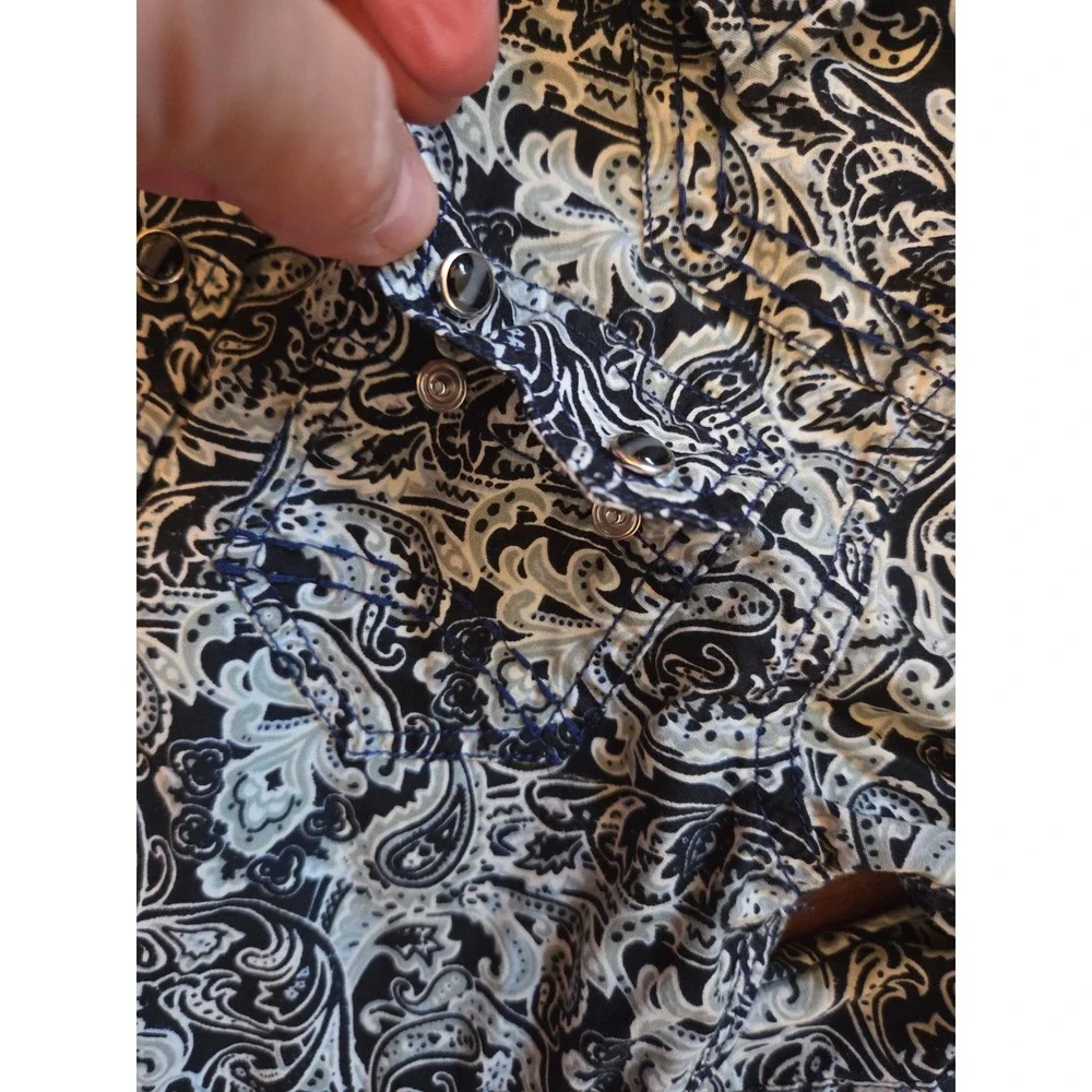 Cody James Authentic Western Apparel‎ Kids Long Sleeve Paisley Print Snap Shirt